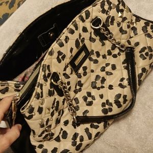 Betsey Johnson Leopard Bag Large